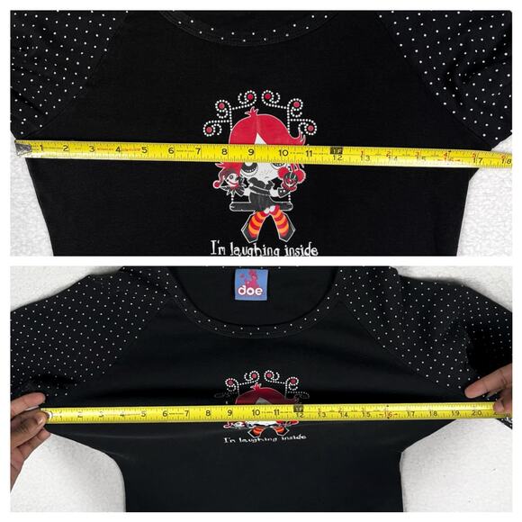 Vtg Ruby Gloom I'm Laughing Inside T Shirt Y2K Hot Topic Mall Goth Emo Baby Tee - Picture 12 of 16